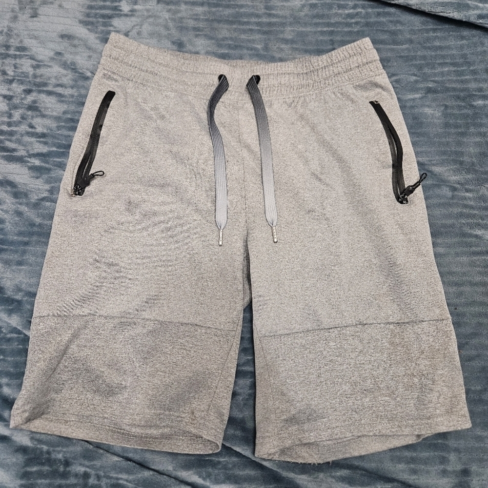 Men's Gray Encrypted Athletic Shorts!
